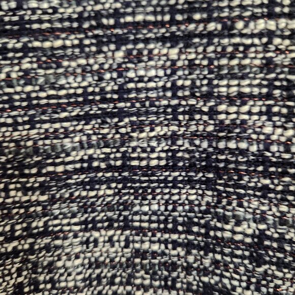 J Crew Tweed Navy White Top Shirt Small - Picture 4 of 5